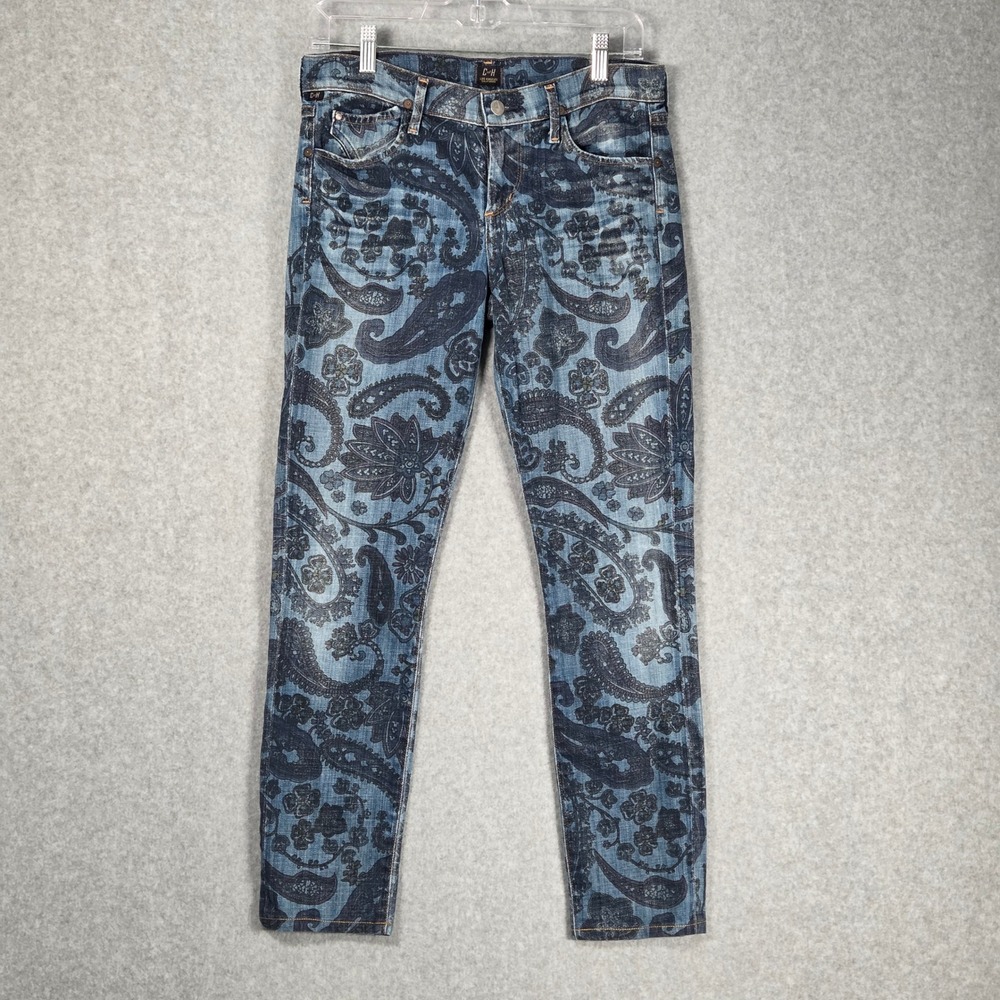 Citizens of Humanity Women 28 Avedon Skinny Jeans Paisley AOP Coastal Cowgirl - Picture 2 of 7